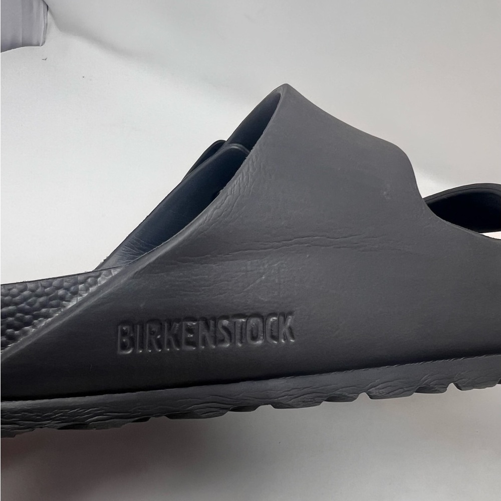 Birkenstock Unisex Arizona Eva Sandals Silver Off Black Dark Gray Color Size 39 - Picture 6 of 12